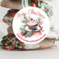 Festive Treats Christmas Holiday Baking Classic Round Sticker