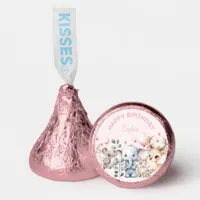 Cute Watercolor Wild Animals Pink Girl Birthday Hershey®'s Kisses®