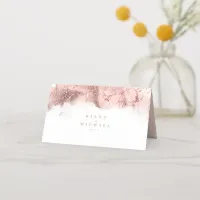 Marble Glitter Wedding Table Rose Gold ID644 Place Card