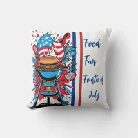 "Food Fun Fourth of July" Throw Pillow