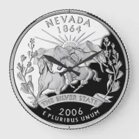 Faux Nevada State Quarter Clock