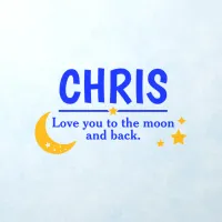 11.5” x 20” Moon and Stars Child’s Bedroom Wall Decal