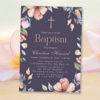 Tropical Floral Baptism Invitation