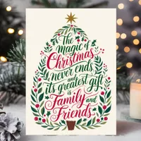 The Magic of Christmas Family and Friends Holiday Card