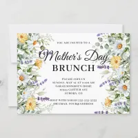 Wildflower Watercolor Mother's Day Brunch Invitation