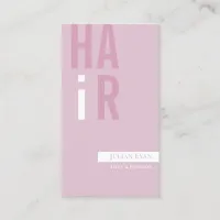 Stylish Girly Pink Hairdresser Business Card