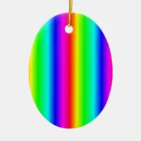 Rainbow Christmas LGBTQ Ceramic Ornament