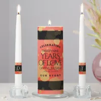 Elegant 29th Garnet Wedding Anniversary Unity Candle Set