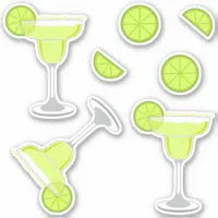 Margarita Cocktails and Lime Sticker