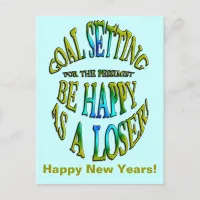 Be Happy as a Loser Holiday Postcard