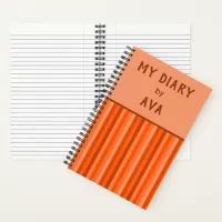 Orange My Diary by Me Striped Journal