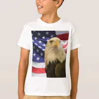 American Bald Eagle and Flag T-Shirt