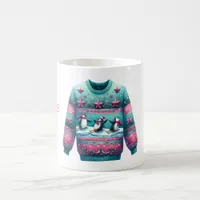 1st Place Winner Ugly Sweater Contest Pink Teal Coffee Mug