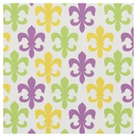 Chic Fleur De Lis Mardi Gras Pattern Fabric