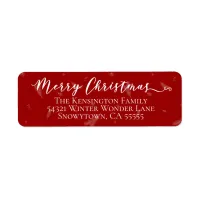 Modern Merry Christmas Pine Script Typography Label