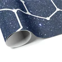 Science Teacher Chemistry Professor Navy Blue Wrapping Paper