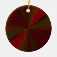 Circular Gradient Patchwork Red to Green Ceramic Ornament
