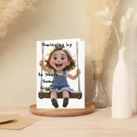 Joyful Swing - Laughter in Motion Greeting Card