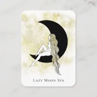 *~* Celestial QR code GODDESS Woman on Moon Business Card