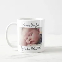 Personalized New Baby Photo, Name and Date Coffee Mug