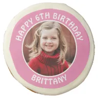 Personalized Photo, Age and Name Birthday Party Sugar Cookie