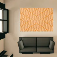 Modern striped pattern in shades of orange rug