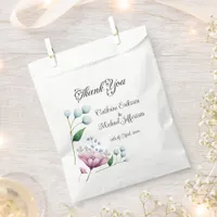 Elegant Floral Wedding Soft Botanical Romance Favor Bag