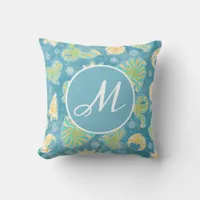 Blue Winter Throw Pillow