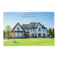 Your House Photo Family Name Dining Table Placemat