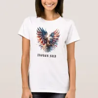 *~* AP16 Artsy  American Flag Bald EAGLE USA T-Shirt