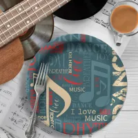 Born to Dance Blue ID277 Paper Plates