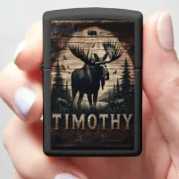 Timothy's Moose Wood Sign Zippo Lighter