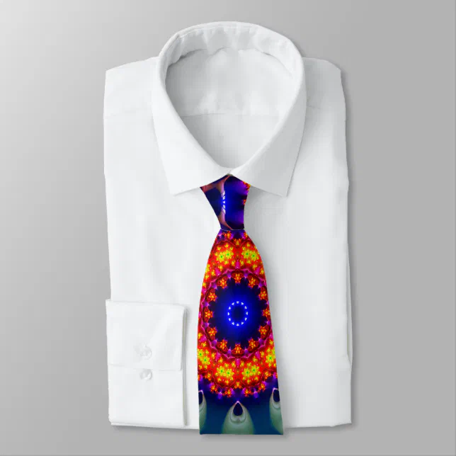 Light blue kaleidoscope neck tie