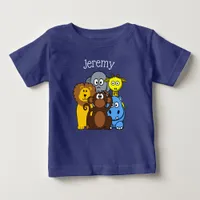 Jungle or Zoo Animals Themed Personalized Baby Tee