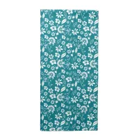 Modern Teal Turquoise Blue Floral Pattern Cloth Napkin