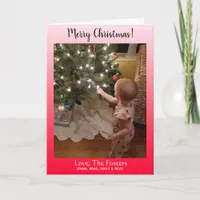 Merry Christmas Family Photo Whimsical Card