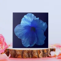 Blue Hibiscus Flower Tile