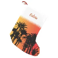 Christmas in Palm Beach Miami Sunset Small Christmas Stocking