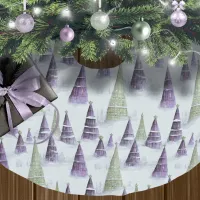 Purple Green Christmas Pattern#8 ID1009 Brushed Polyester Tree Skirt