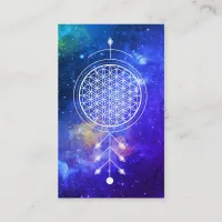 *~* Universe  Flower of Life  Yoga Reiki Astrology Business Card