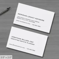 Simple Minimalist Company Business Card