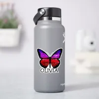 Personalized Butterfly Girl's Name  Sticker