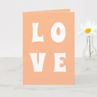 Fun Peach Love Valentine's Day Card