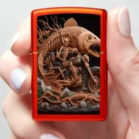 skeleton rode his chopper bike down trail zippo lighter