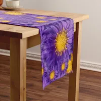 Beautiful Purple Michaelmas Daisies Long Table Runner