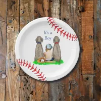 It's a Boy, Baseball Themed Boy's Baby Shower Paper Plates