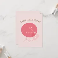 Zodiac Birthday Aries Flat Card