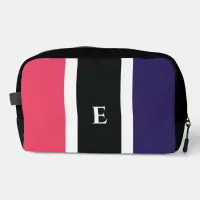 Bright Stripe Stylish Bold Modern Initial Monogram Dopp Kit