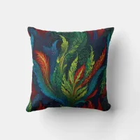 Colourful Feather pattern Throw Pillow