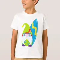 Gnome Surfing Funny Summer T-Shirt